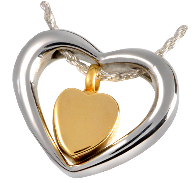 Heart in Heart Stainless Steel Pendant