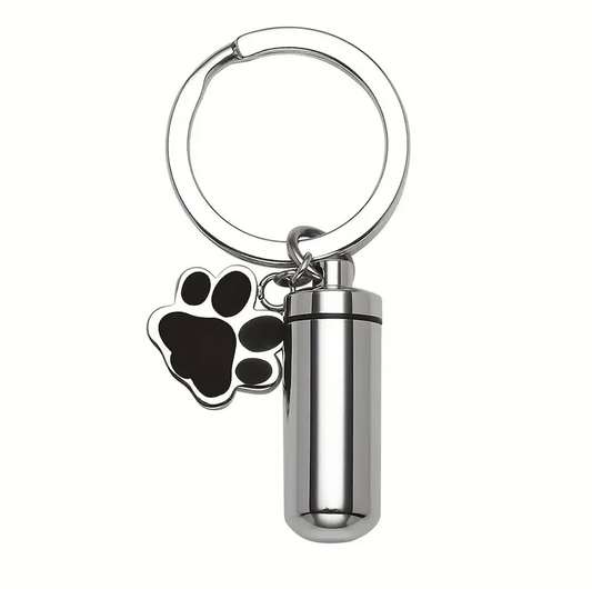 Black Paw Print Key Chain