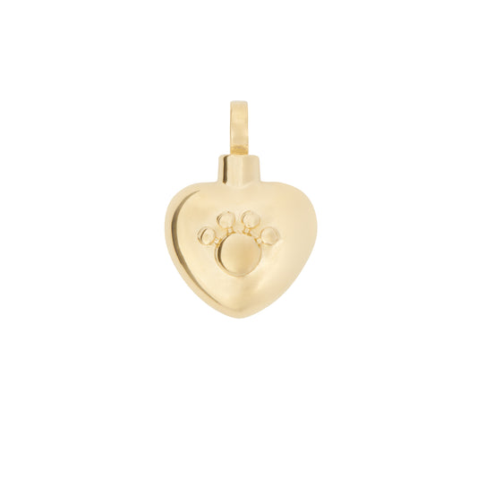 Paw Heart Pendant 14ct Gold Vermeil